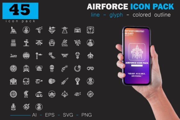 Airforce Icon Pack: A Professional Visual Resource for Military and Aviation Projects