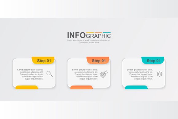 Clean Infographic with Three Steps: Simplify Complex Ideas with Visual Clarity