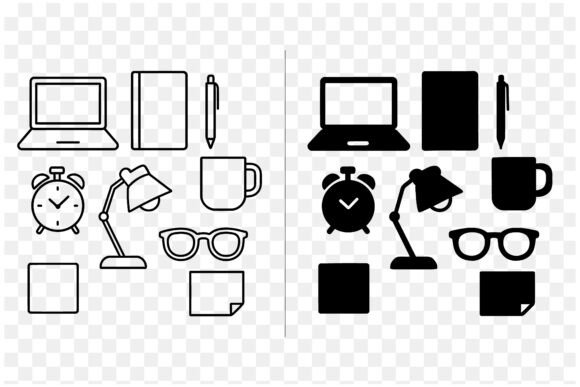 Desk Essentials Icon Set