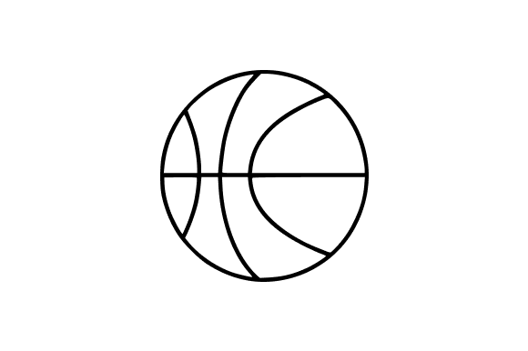 Enhancing Creativity with Basketball Outline Line Art Clip Art