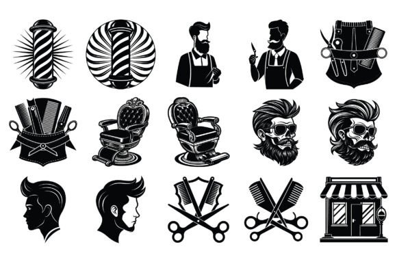 Exploring the Hipster Barber Silhouette Vector