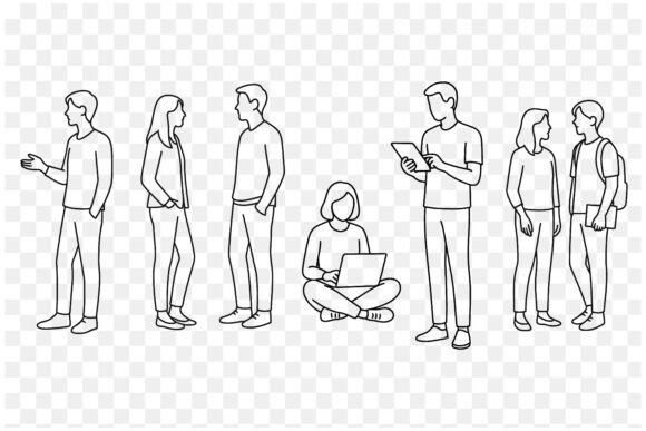 Minimal Line Art Professionals Talking: A Modern Visual Solution for Professional and Educational Content