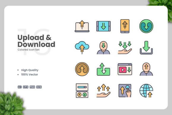 Upload and Download Colored Icons for Every Project