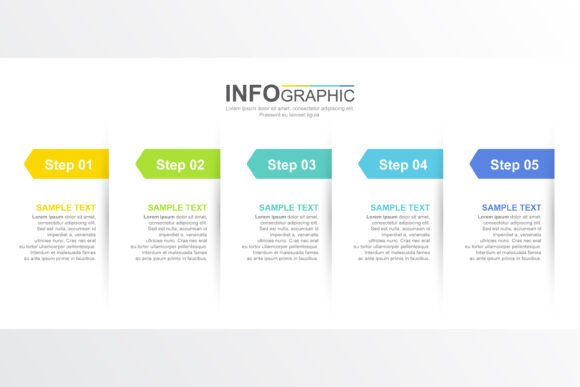 Vertical Infographic with Five Steps: A Visual Tool for Clear Communication